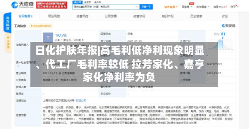 日化护肤年报|高毛利低净利现象明显、代工厂毛利率较低 拉芳家化、嘉亨家化净利率为负-第2张图片