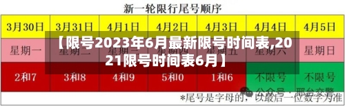 【限号2023年6月最新限号时间表,2021限号时间表6月】-第3张图片