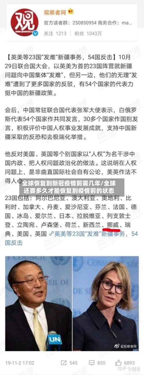 全球恢复到新冠疫情前需几年/全球还要多久才能恢复到疫情前的状态