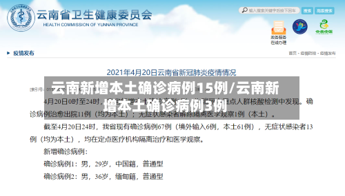 云南新增本土确诊病例15例/云南新增本土确诊病例3例-第2张图片