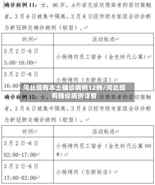 河北现有本土确诊病例12例/河北现有确诊病例详情-第3张图片